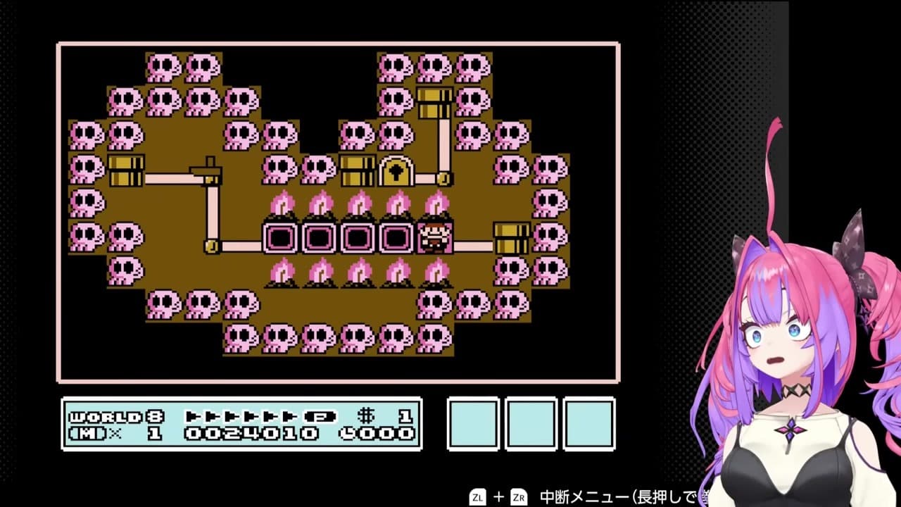 【マリオ3】最難関高速飛行船の速さにパニック即死するヴィヴィ